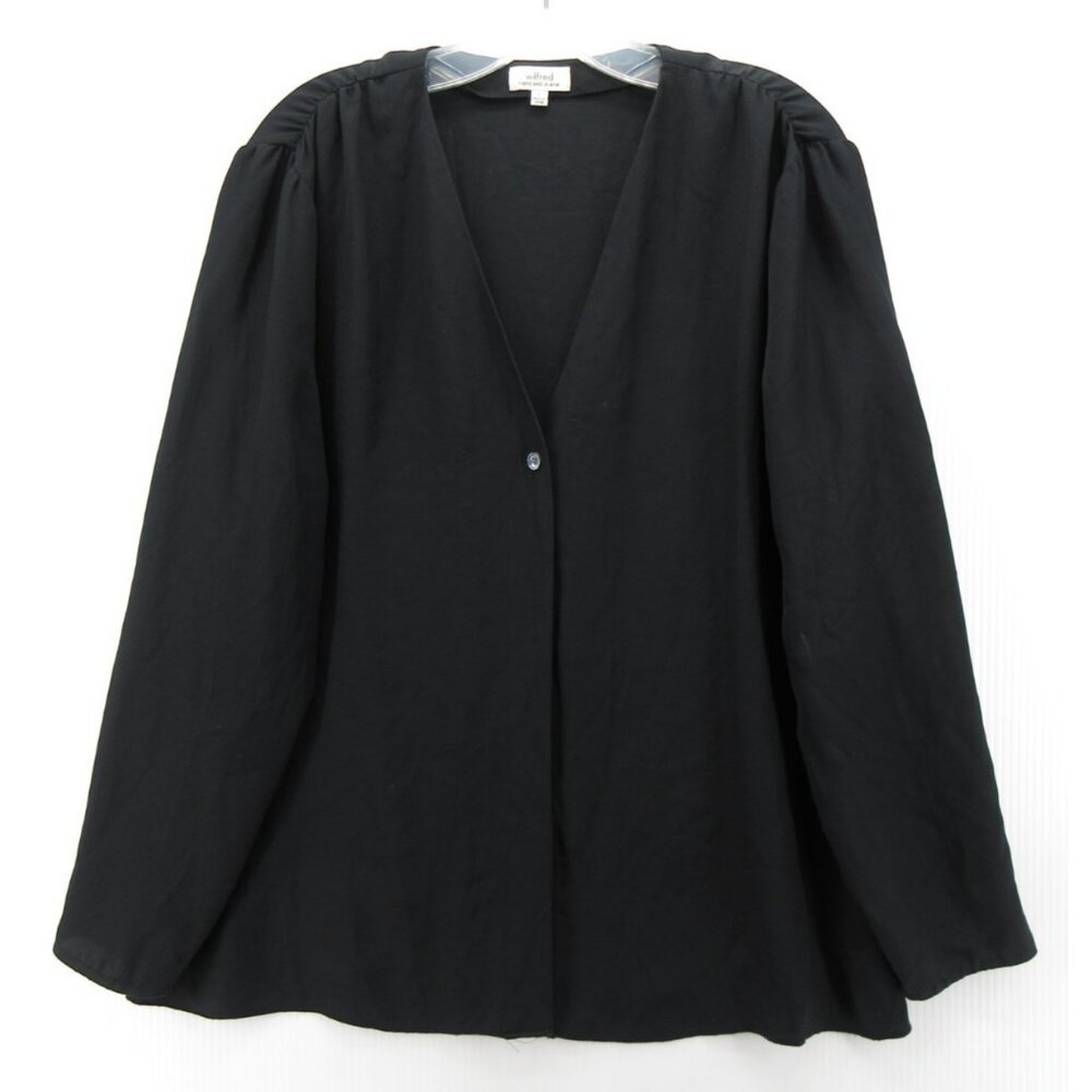 Aritzia Wilfred Top Large Japanese Fabric Button Up Blouse Minimal